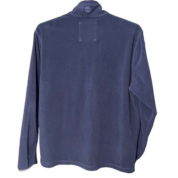 Timberland Sweater Mens XL Long Sleeve 1/2 Zip Pullover Fleece Mock Neck Blue - Picture 2 of 9